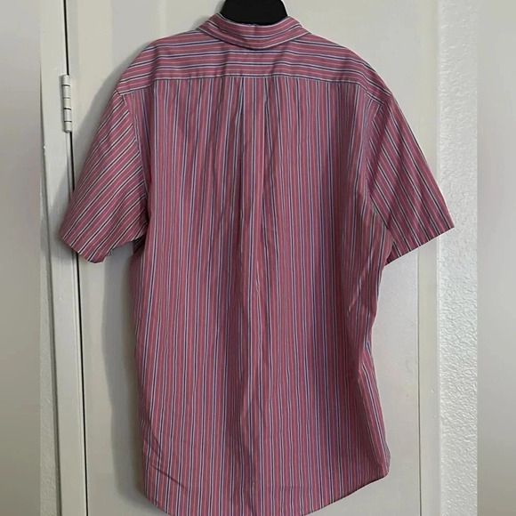 RALPH LAUREN POLO BUTTON UP SHIRT SLEEVE COLLARED SHIRT SIZE XL PINK BLUE STRIPE - Picture 4 of 4